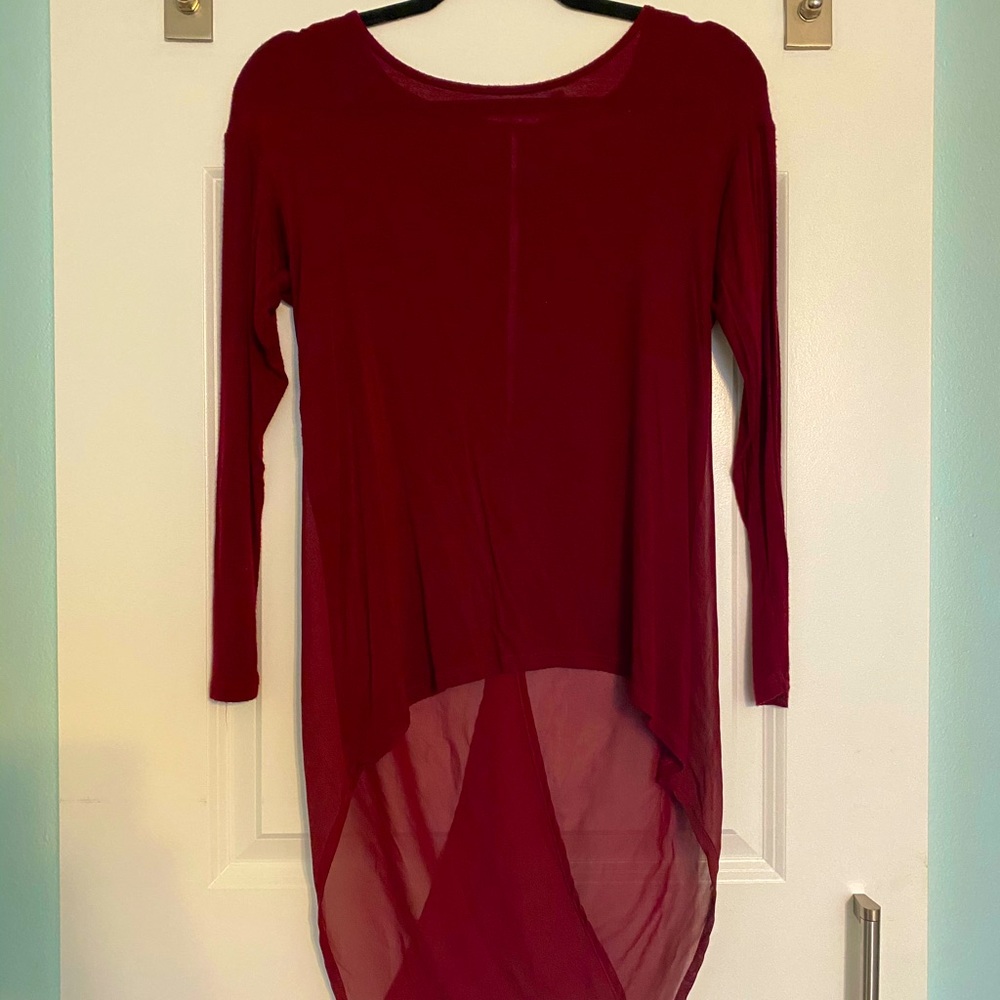 Burgundy red shirt